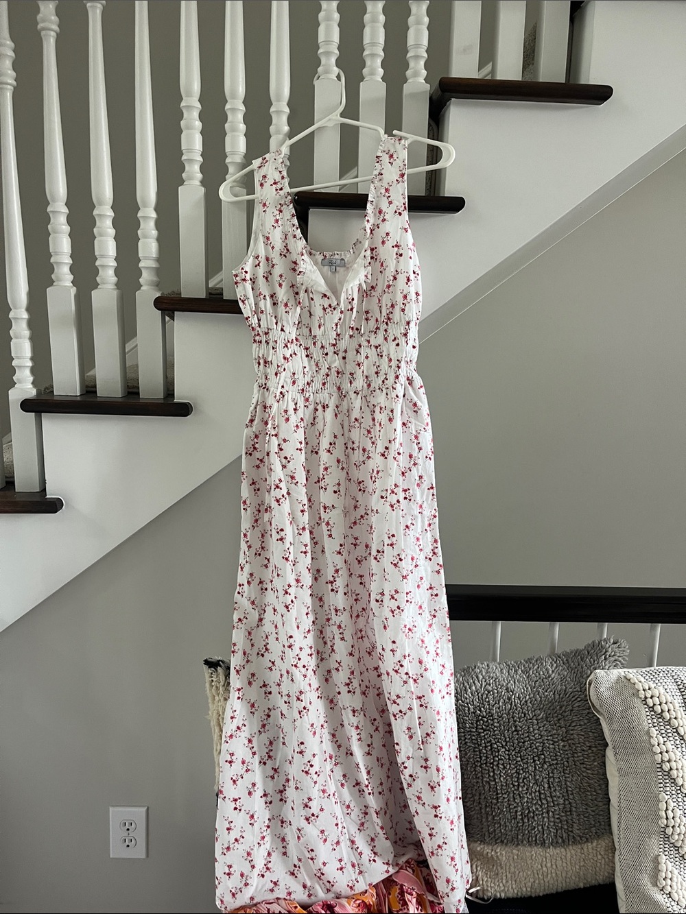 Rails White Chemise with Red Floral Print
